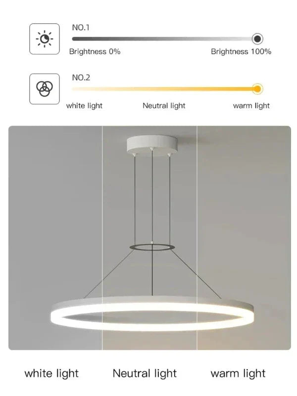 AuraGlow Modern Slim Pendant Lamp for Refined Interiors